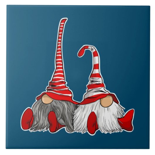 Christmas Gnomes Tegeltje (Voorkant)