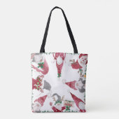 Christmas Gnomes Waterverf grillig Scandinavisch Tote Bag (Achterkant)