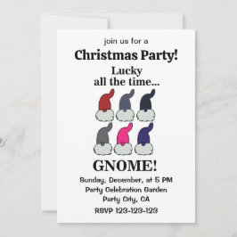 Christmas Gnomes Xmas Lucky Christmas Party Kaart
