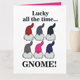 Christmas Gnomes Xmas Lucky Kaart