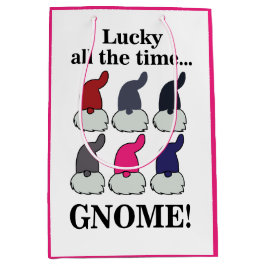 Christmas Gnomes Xmas Lucky Medium Cadeauzakje