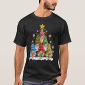 Christmas Gnomies Xmas Pine Tree Gnome Garden T-shirt (Voorkant)
