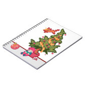 Christmas gnoom tree Pixelart, Pixel Art  Notitieboek (Linkerzijde)