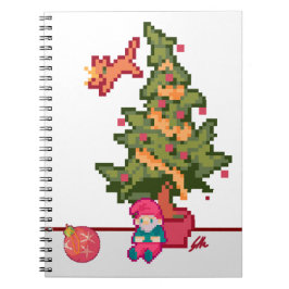 Christmas gnoom tree Pixelart, Pixel Art  Notitieboek