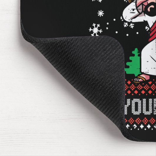 Christmas Go Jesus Its Your Birthday Dab Ugly Xmas Muismat (Hoek)