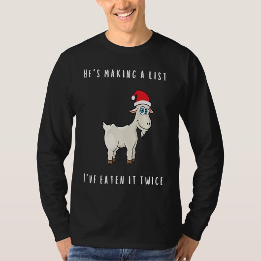 Christmas Goat Mom Dad Jokes T-shirt (Voorkant)