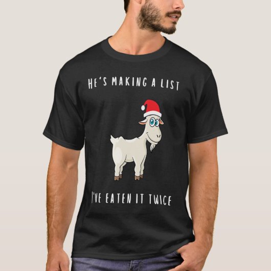 Christmas Goat Mom Dad Jokes T-shirt (Voorkant)