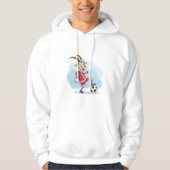 Christmas Goat Playing Soccer Hoodie (Voorkant)