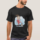 Christmas Goat Playing Soccer T-shirt (Voorkant)
