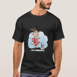 Christmas Goat Playing Soccer T-shirt