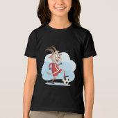 Christmas Goat Playing Soccer Tri-Blend Shirt (Voorkant)