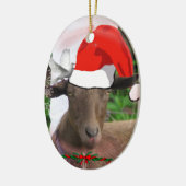 CHRISTMAS GOAT SANTA HAT ORNAMENT (Links)