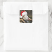 Christmas Goat Vierkante Sticker (Tas)
