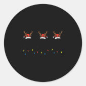 Christmas Goats Santa Xmas Farm Animal Farmer Men  Ronde Sticker (Voorkant)