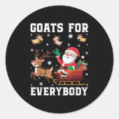 Christmas Goats Uni-kids Christmas Goat Funny , Bl Ronde Sticker (Voorkant)