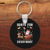 Christmas Goats Uni-kids Christmas Goat Funny , Bl Sleutelhanger (Voorkant)
