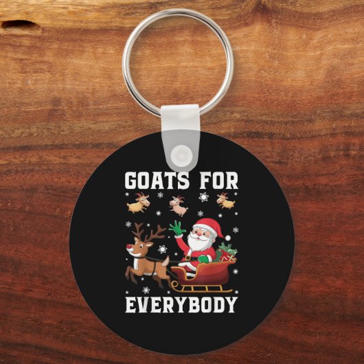 Christmas Goats Uni-kids Christmas Goat Funny , Bl Sleutelhanger (Voorkant)