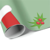 Christmas Goats with Stockings and Mistletoe Funny Cadeaupapier (Rol Hoek)