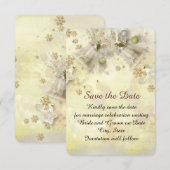 Christmas Gold Bell Save the date (Voorkant / Achterkant)