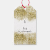 Christmas Gold Glitter Cadeaulabel (Voorkant)
