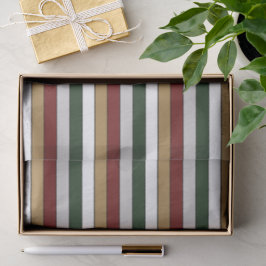 Christmas Gold Green Red Silver And White Stripes  Tissuepapier
