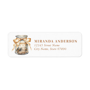 Christmas Gold Jar Retour Adreslabels Etiket
