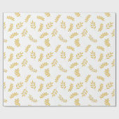 Christmas Gold Leaf Pattern Minimalist Cadeaupapier (Vlak)