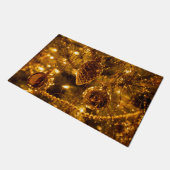 Christmas Gold Pine Cone Deurmat (Schuin)