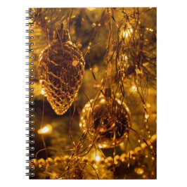 Christmas Gold Pine Cone Notitieboek