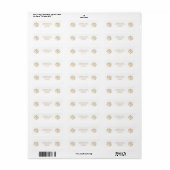 Christmas Gold Sneeuwvlok retour adres label (Full Sheet)