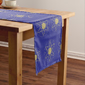 Christmas Gold Trees Personalize 14 x 72 Korte Tafelloper (Voorbeeld)