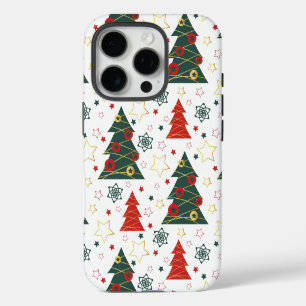 Christmas Gold Twinkle Starry Pines iPhone 16 Pro Hoesje