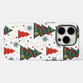 Christmas Gold Twinkle Starry Pines Case-Mate iPhone Case (Achterkant (horizontaal))