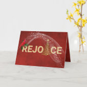 Christmas Gold Verheug je met kardinaal Kaart (Gele Bloem)