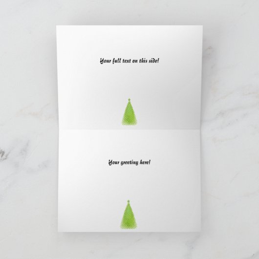 Christmas Golden Hearts Vakantie Kaart (Binnen)