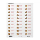 Christmas Golden Retriever Honden Etiket (Full Sheet)