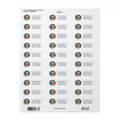 Christmas Golden Retriever Honden Etiket (Full Sheet)