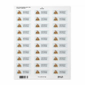 Christmas Golden Retriever Honden Gingerbread Hous Etiket (Full Sheet)