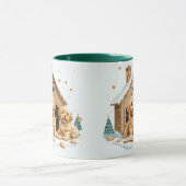 Christmas Golden Retriever Honden Gingerbread Hous Mok (Midden)