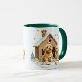 Christmas Golden Retriever Honden Gingerbread Hous Mok (Voorkant rechts)