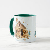 Christmas Golden Retriever Honden Gingerbread Hous Mok (Voorkant links)