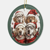 Christmas Golden Retriever Honden Keramisch Ornament (Links)