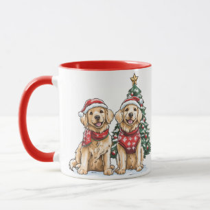 Christmas Golden Retriever Honden Mok