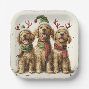 Christmas Golden Retriever Honden Papieren Bordje
