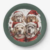 Christmas Golden Retriever Honden Papieren Bordje (Voorkant)
