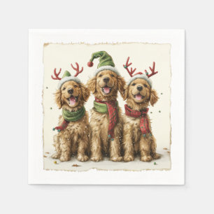 Christmas Golden Retriever Honden Servet