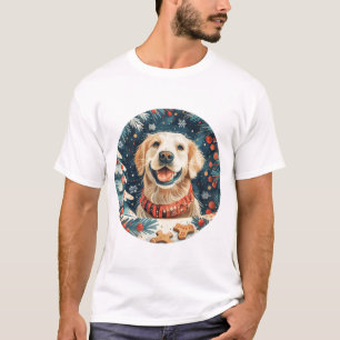 Christmas Golden Retriever Honden T-shirt