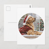 Christmas Golden Retriever Santa Dog Briefkaart (Voorkant / Achterkant)