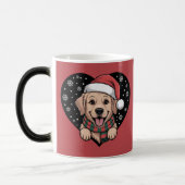 Christmas Golden Retriever - Santa Dog Magische Mok (Links)