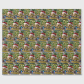 Christmas Golden Retriever Watching a Toy Train Cadeaupapier (Vlak)